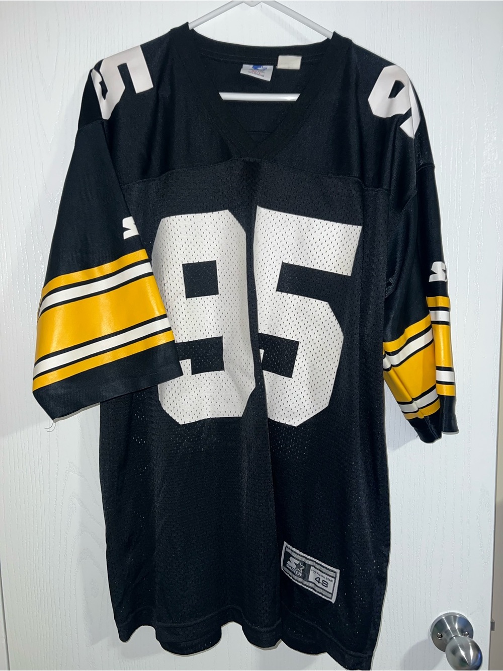 EUC Vintage Starter Gregg Lloyd Pittsburgh Steelers #95 Jersey NFL Size 48 L